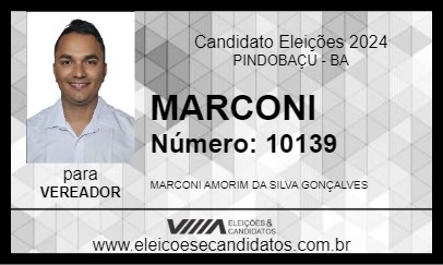 Candidato MARCONI 2024 - PINDOBAÇU - Eleições