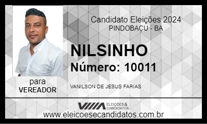 Candidato NILSINHO 2024 - PINDOBAÇU - Eleições