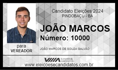 Candidato JOÃO MARCOS 2024 - PINDOBAÇU - Eleições