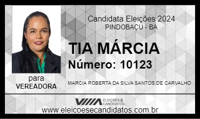 Candidato TIA MÁRCIA 2024 - PINDOBAÇU - Eleições