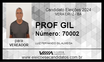 Candidato PROF GIL 2024 - VERA CRUZ - Eleições