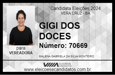 Candidato GIGI DOS DOCES 2024 - VERA CRUZ - Eleições