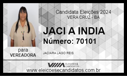 Candidato JACI A INDIA 2024 - VERA CRUZ - Eleições