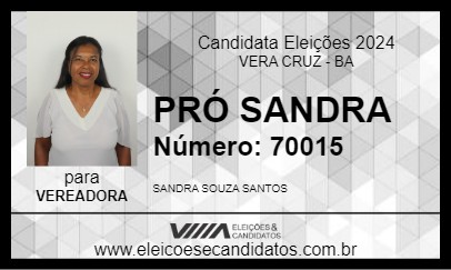 Candidato PRÓ SANDRA 2024 - VERA CRUZ - Eleições