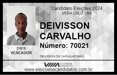 Candidato DEIVISSON CARVALHO 2024 - VERA CRUZ - Eleições