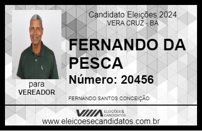 Candidato FERNANDO DA PESCA 2024 - VERA CRUZ - Eleições