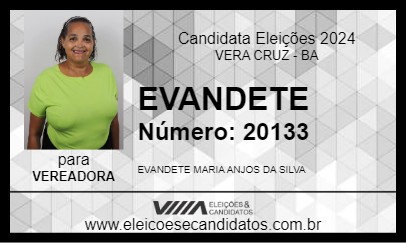 Candidato EVANDETE 2024 - VERA CRUZ - Eleições