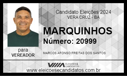 Candidato MARQUINHOS 2024 - VERA CRUZ - Eleições