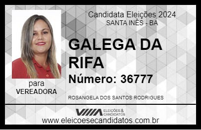 Candidato GALEGA DA RIFA 2024 - SANTA INÊS - Eleições