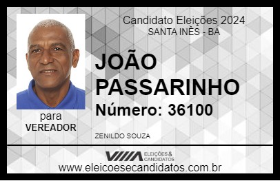 Candidato JOÃO PASSARINHO 2024 - SANTA INÊS - Eleições