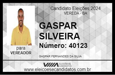 Candidato GASPAR SILVEIRA 2024 - VEREDA - Eleições