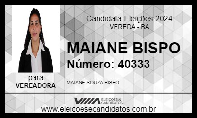 Candidato MAIANE BISPO 2024 - VEREDA - Eleições