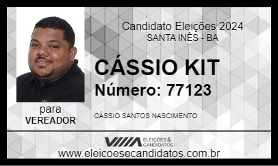 Candidato CÁSSIO KIT 2024 - SANTA INÊS - Eleições