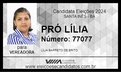 Candidato PRÓ LÍLIA 2024 - SANTA INÊS - Eleições