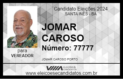 Candidato JOMAR CAROSO 2024 - SANTA INÊS - Eleições