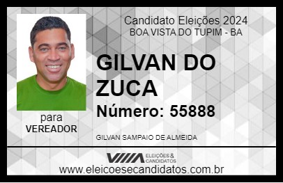 Candidato GILVAN DO ZUCA 2024 - BOA VISTA DO TUPIM - Eleições