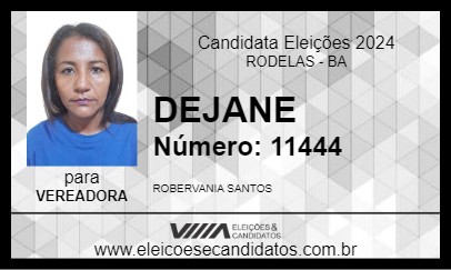 Candidato DEJANE 2024 - RODELAS - Eleições