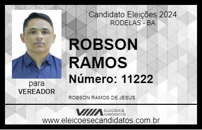 Candidato ROBSON RAMOS 2024 - RODELAS - Eleições