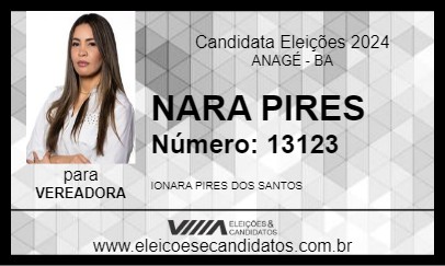 Candidato NARA PIRES 2024 - ANAGÉ - Eleições