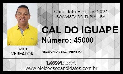 Candidato CAL DO IGUAPE 2024 - BOA VISTA DO TUPIM - Eleições