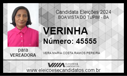 Candidato VERINHA 2024 - BOA VISTA DO TUPIM - Eleições