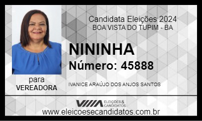 Candidato NININHA 2024 - BOA VISTA DO TUPIM - Eleições