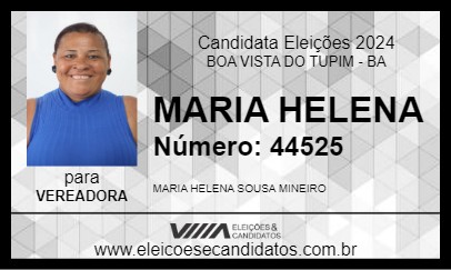 Candidato MARIA HELENA 2024 - BOA VISTA DO TUPIM - Eleições