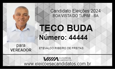 Candidato TECO BUDA 2024 - BOA VISTA DO TUPIM - Eleições