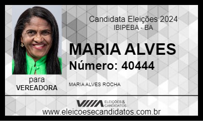 Candidato MARIA ALVES 2024 - IBIPEBA - Eleições