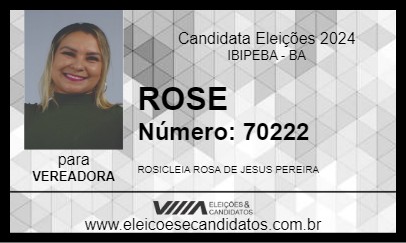 Candidato ROSE 2024 - IBIPEBA - Eleições