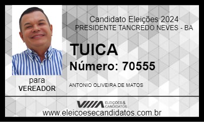 Candidato TUICA 2024 - PRESIDENTE TANCREDO NEVES - Eleições