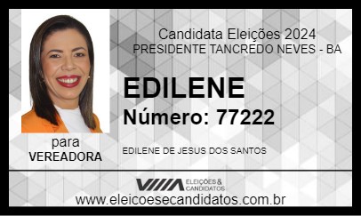 Candidato EDILENE 2024 - PRESIDENTE TANCREDO NEVES - Eleições