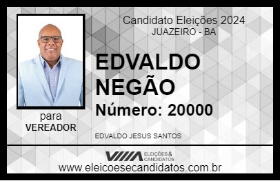 Candidato EDVALDO NEGÃO 2024 - JUAZEIRO - Eleições