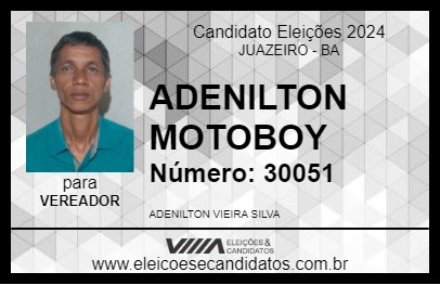 Candidato ADENILTON MOTOBOY 2024 - JUAZEIRO - Eleições