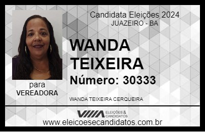 Candidato WANDA TEIXEIRA 2024 - JUAZEIRO - Eleições