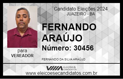 Candidato FERNANDO ARAÚJO 2024 - JUAZEIRO - Eleições