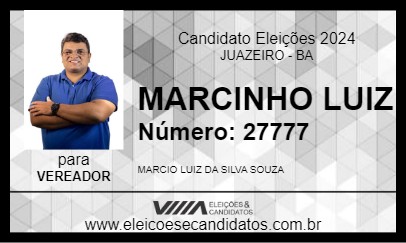 Candidato MARCINHO LUIZ 2024 - JUAZEIRO - Eleições