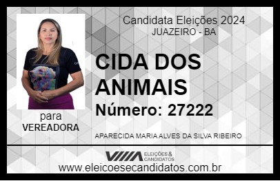 Candidato CIDA DOS ANIMAIS 2024 - JUAZEIRO - Eleições