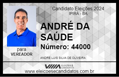 Candidato ANDRÉ DA SAÚDE 2024 - IPIRÁ - Eleições