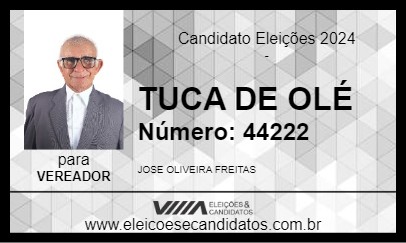 Candidato TUCA DE OLÉ 2024 - IPIRÁ - Eleições