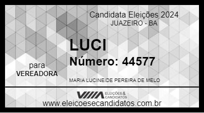 Candidato LUCI 2024 - JUAZEIRO - Eleições