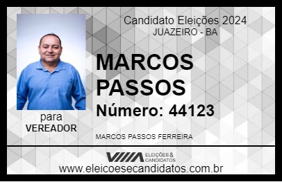 Candidato MARCOS PASSOS 2024 - JUAZEIRO - Eleições