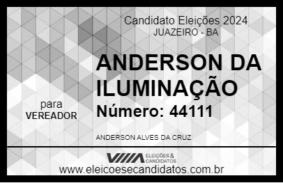 Candidato ANDERSON DA ILUMINAÇÃO 2024 - JUAZEIRO - Eleições