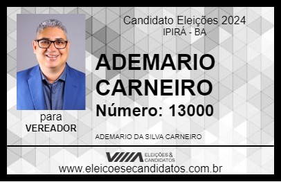 Candidato ADEMARIO CARNEIRO 2024 - IPIRÁ - Eleições