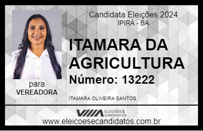 Candidato ITAMARA DA AGRICULTURA 2024 - IPIRÁ - Eleições