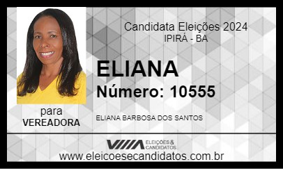 Candidato ELIANA 2024 - IPIRÁ - Eleições