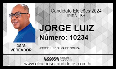 Candidato JORGE LUIZ 2024 - IPIRÁ - Eleições