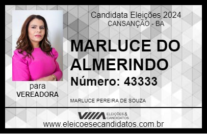 Candidato MARLUCE DO ALMERINDO 2024 - CANSANÇÃO - Eleições