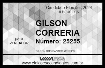 Candidato GILSON CORRERIA 2024 - ILHÉUS - Eleições