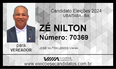 Candidato ZÉ NILTON 2024 - UBAITABA - Eleições